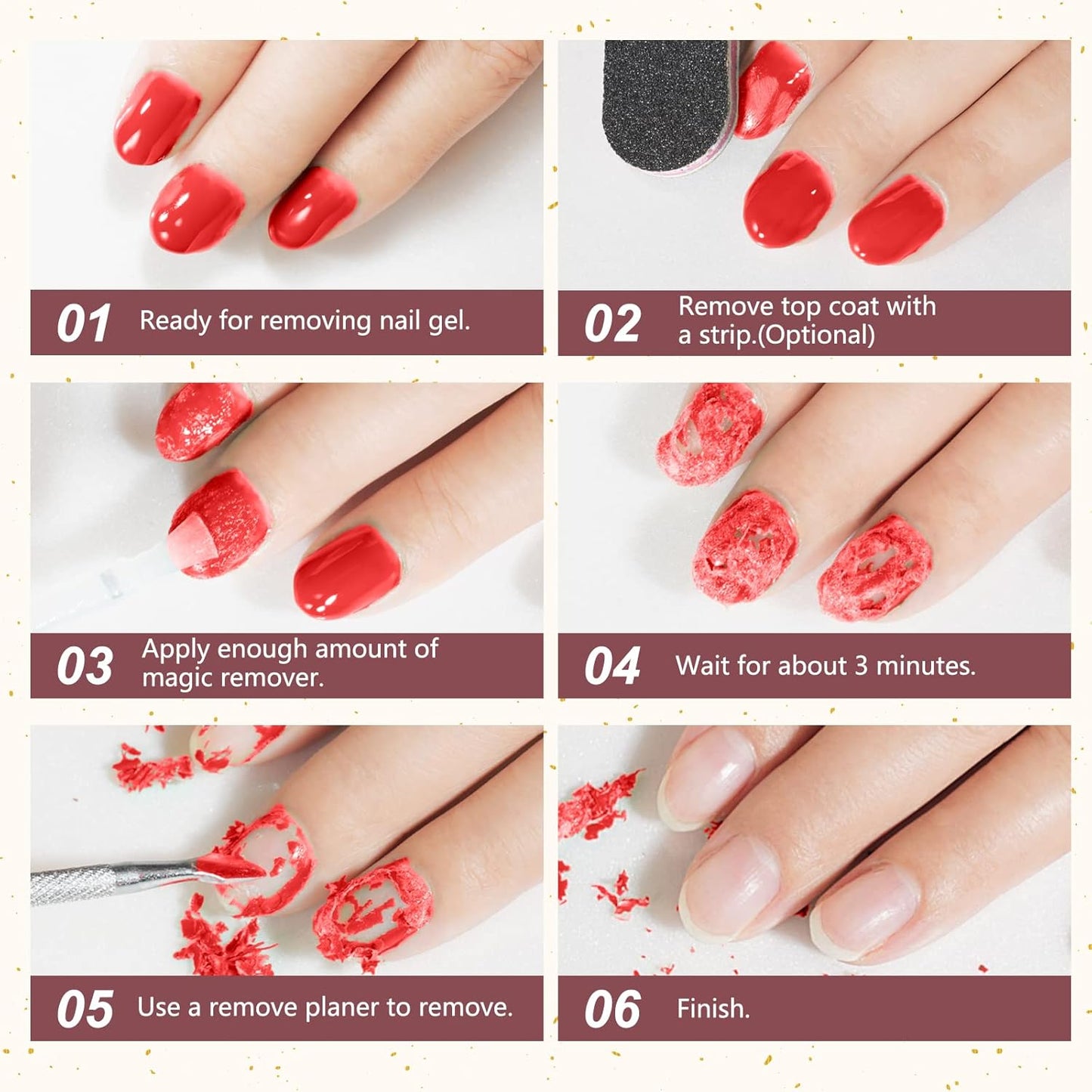 Gel Nail Polish Remover - Quick and Efficient Formula for Professional Gel Polish Removal in 2-3 Minutes, No Foil or Soaking Required, 15ml (2 Pack)