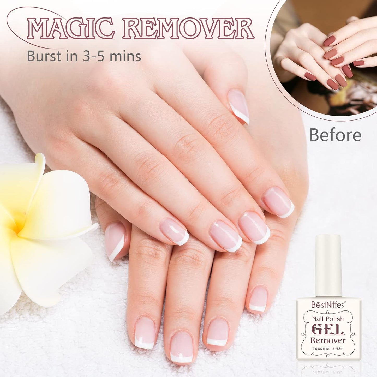 Gel Nail Polish Remover - Quick and Efficient Formula for Professional Gel Polish Removal in 2-3 Minutes, No Foil or Soaking Required, 15ml (2 Pack)